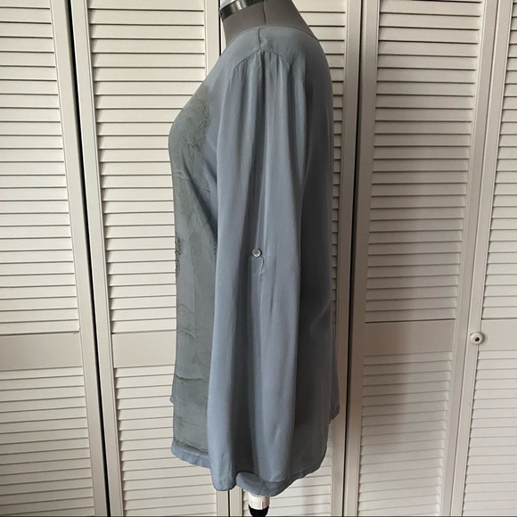 Bella Amore Butterfly print with studs tunic blouse L - Picture 4 of 10